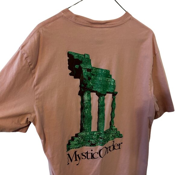 Mystic Order Graphic Tee in Tan and Green - Picture 1 of 2
